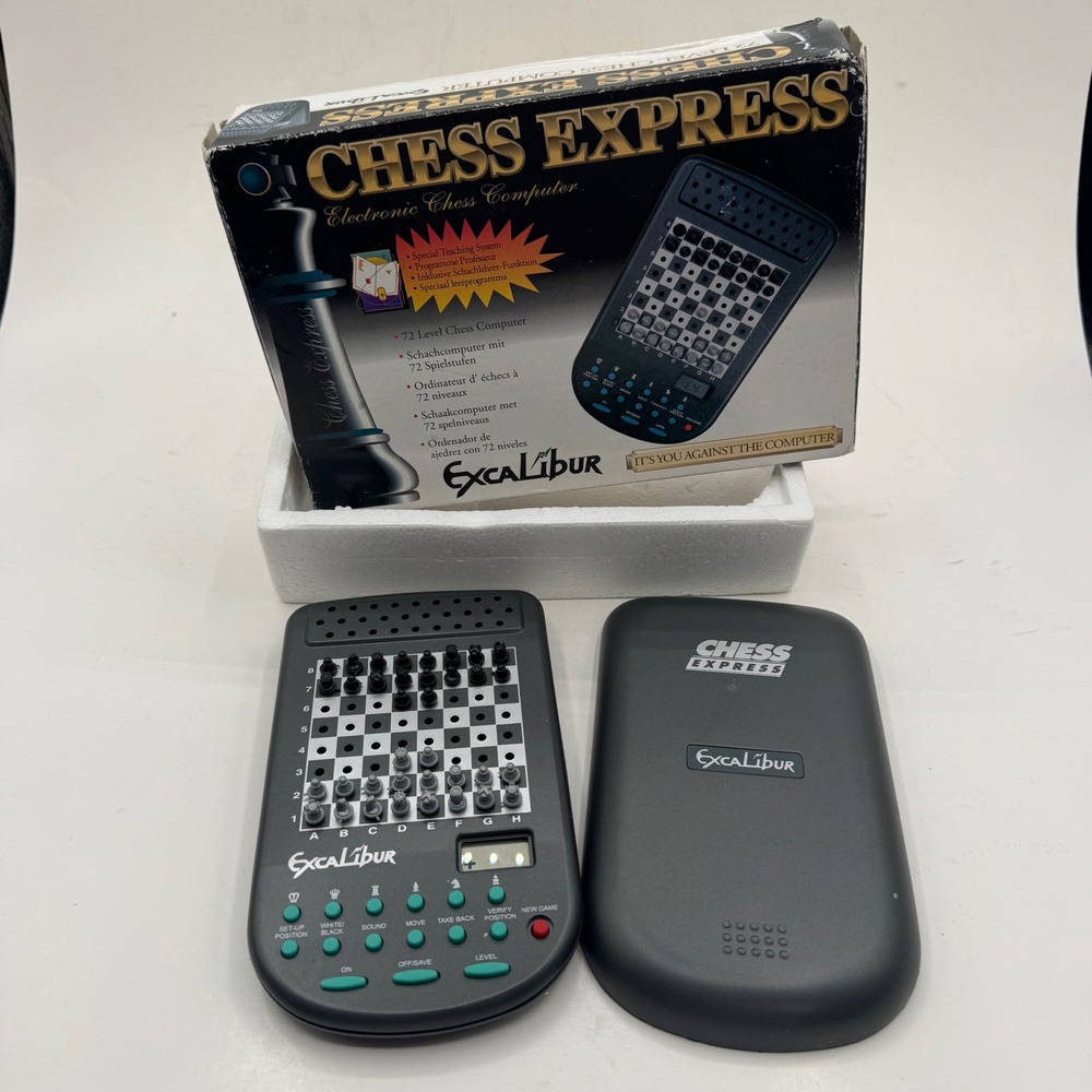 Excalibur Chess Express Electronic Chess Computer 72 Levels Handheld Game 901-E